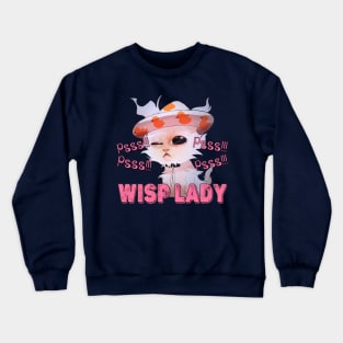 Cute And Beautiful Wisp Cat Lady Crewneck Sweatshirt